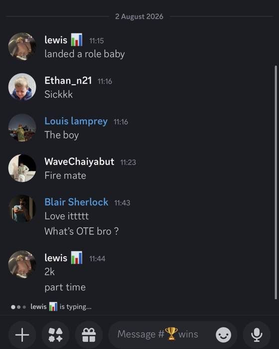 Screenshot of a real student win posted in the Set2Scale community